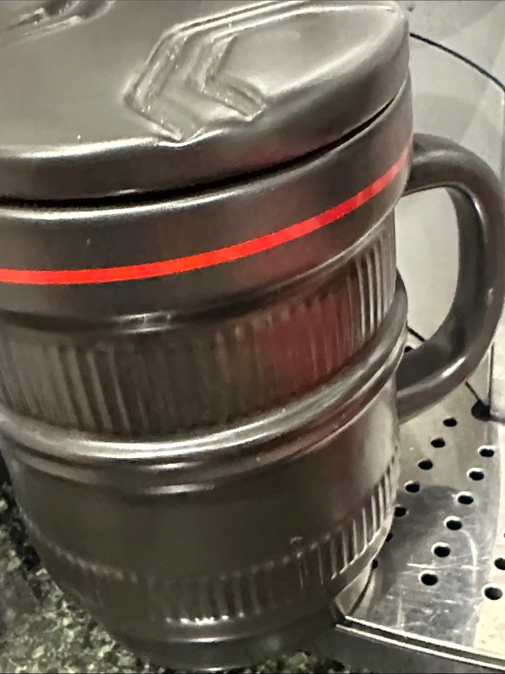 Camera Lens Coffee Mug 24-105mm caniam zoom with lid photography gift